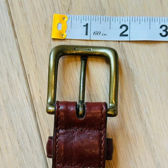 Vintage ORVIS Made in USA Brown Leather Security Hidden-Zipper Money Belt Sz 34 - Picture 5 of 7